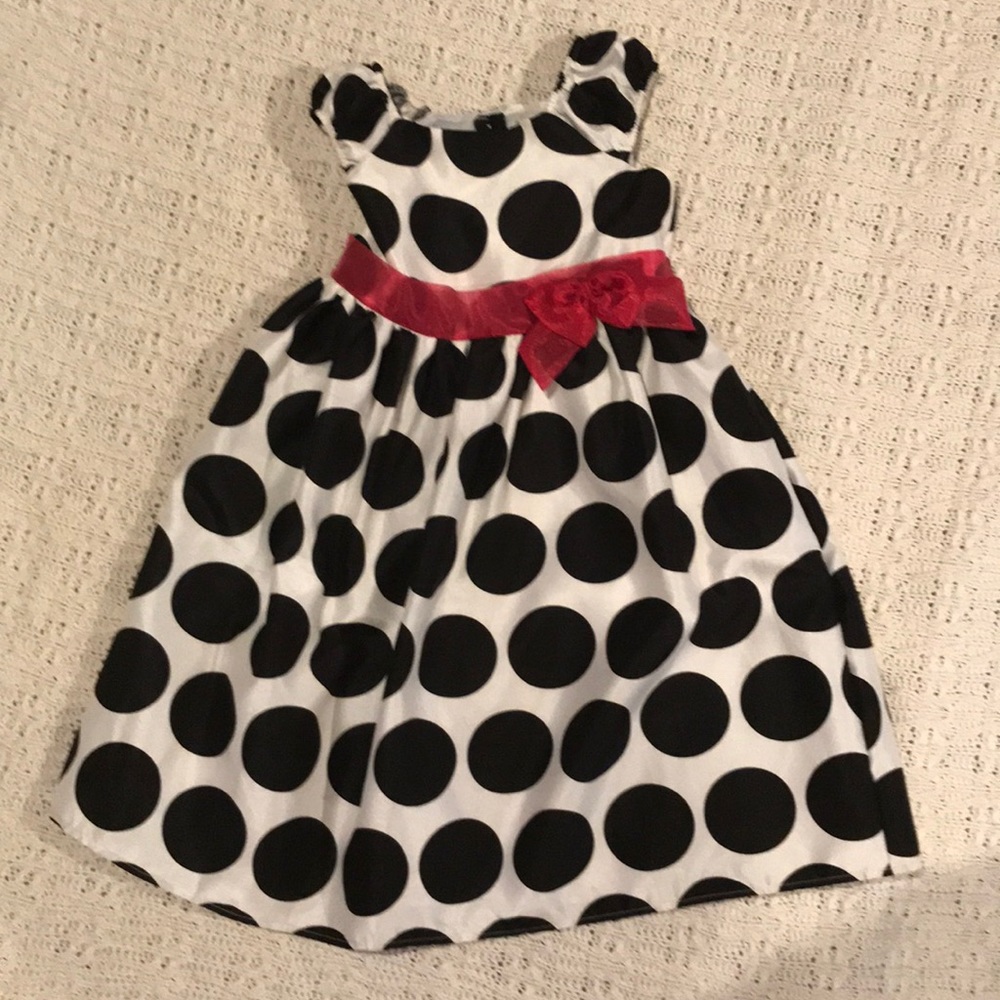 Polka dot dress - girls 6x